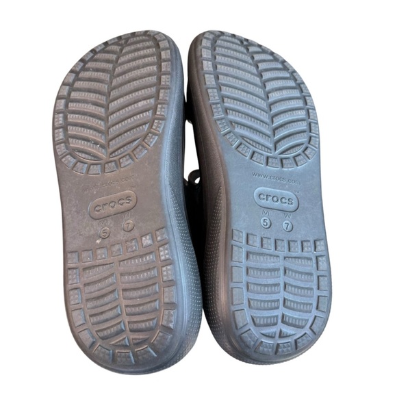 CROCS CLASSIC CRUSH SANDALS 207670-001 BLACK SIZE 7 Women’s Platform Chunky - Picture 8 of 9